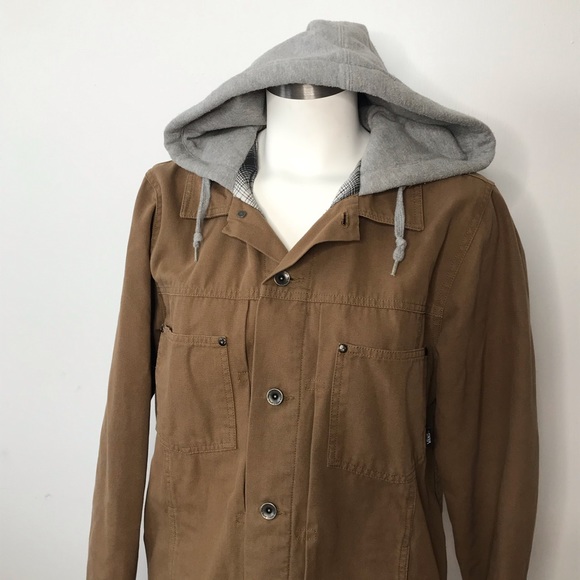SOLD ❌ Vans Tan Hooded Trucker Jacket - Picture 2 of 7